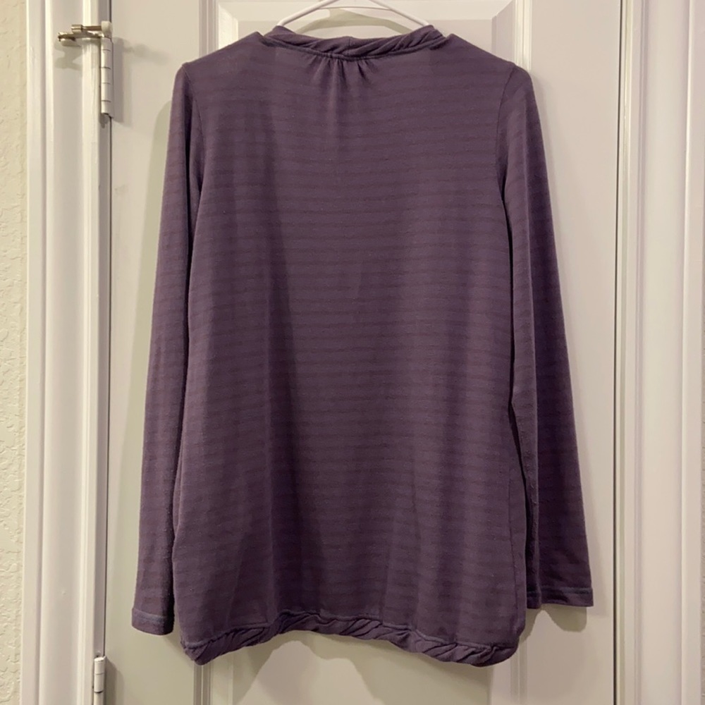 Matilda Jane đ Purple Striped Open Front Ruched Cardigan - Picture 7 of 7